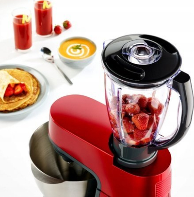 Robot kuzhine Tefal QB516G38, mikser planetar, me blender dhe grirës mishi, i kuq