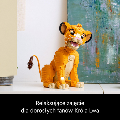 Lodër ndërtimi LEGO Disney The Lion King Young Simba 43247, set koleksionues, për të rritur, shumëngjyrëshe