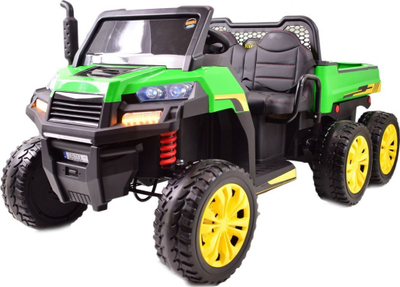 Kamion elektrik për fëmijë Ramiz Car Farmer 4x4, 2 vende, audio, jeshil