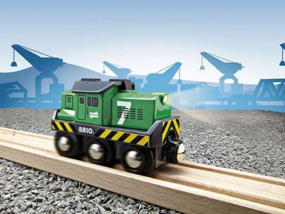 Lodër tren Brio Battery Locomotive 33214, me bateri, mbi 3 vjeç, shumëngjyrëshe