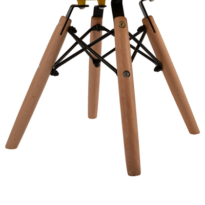 Karrige për fëmijë Twist Kid PCS.HM8453.04, këmbë druri, 30.5x33x59 cm, e verdhë