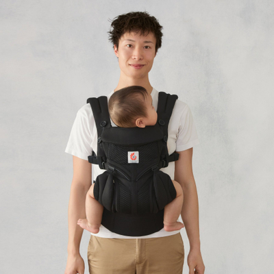Mbajtëse bebe Ergobaby Omni Classic Mesh, ergonomike, material rrjetë, e zezë Onyx