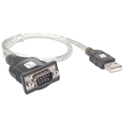 Kabllo USB Techly USB A në RS 232, 0.45m, transparente