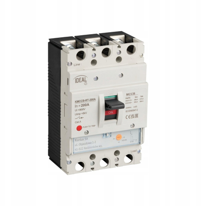 Shkyçës kompakt Kanlux MCCB KMCCB RT 200A, 3 pole, 36kA 415V AC