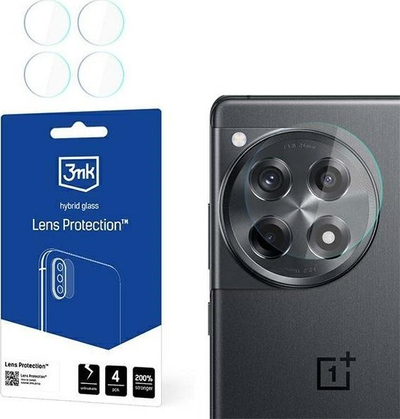 Mbrojtës kamere 3mk Lens Protection për OnePlus 12R, xham hibrid i hollë 0.16mm, transparent