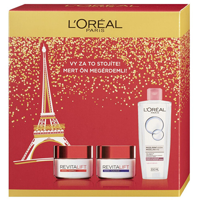 Set për lëkurë L´Oréal Paris Revitalift, Krem dite anti-rrudhë 50 ml + Krem nate anti-rrudhë 50 ml + ujë micelar 200 ml