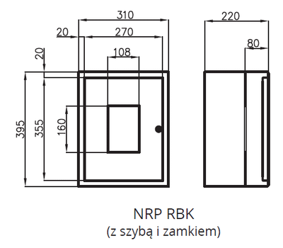 Ndërprerës modular Sabaj për RBK 00 - 3-211 me bllokues NRP, i bardhë
