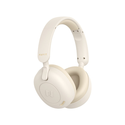Kufje Havit H655BT wireless, Bluetooth 5.3, me ANC, bezhë