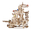 Model druri Ugears Marble Run Tiered Hoist, 315 pjesë, puzzle mekanik, ngjyrë druri natyrale