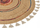 Qilim rrumbullak jute pa markë, 140 cm, boho me thupra dekorative, bezhë shumëngjyrësh