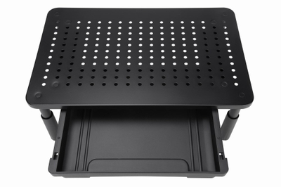 Bazament monitori Gembird Adjustable Monitor Stand With Drawer, i rregullueshëm, me sirtar, i zi