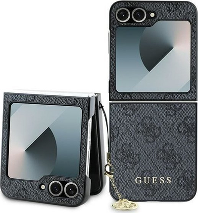 Maskë telefoni Guess 4G Charm për Samsung Galaxy Z Flip 6, me varëse zbukuruese, e zezë