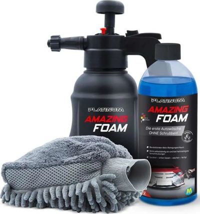 Set larje makine Platinum Amazing Foam, shkumë aktive 1L, pompë presioni, e zezë
