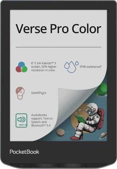 Електронски читач PocketBook Verse Pro Color, екран 6\", IPX8, Stormy Sea