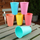 Set gotash plastike Excellent Housewares, 6 copë, shumëngjyrëshe