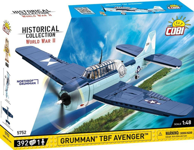 Set ndërtimi Cobi Historical Collection Grumman TBF Avenger, 392 copa, shkalla 1:48, shumëngjyrësh