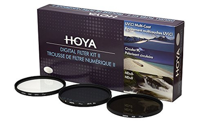 Set filtra fotografikë Hoya Digital Filter Kit II, 77mm, UV CPL NDX8, me çantë