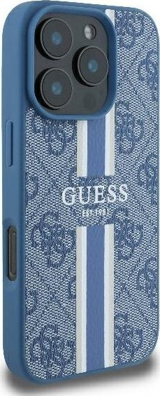 Guaskë telefoni Guess GUHMP16LP4RPSB për iPhone 16 Pro 6.3", me MagSafe, blu