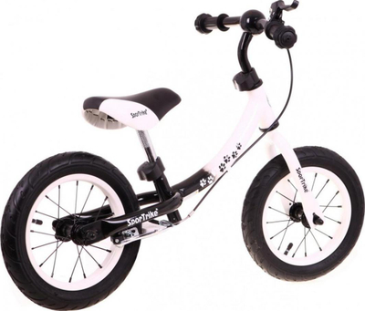 Biçikletë ekuilibri SporTrike Boomerang, 12", frenë V-brake, e bardhë