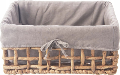 Shportë organizimi Orion Storage Basket Natural, 30.5x20.5x15 cm, me mbulesë stofi gri