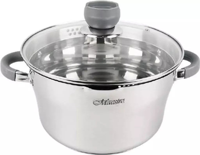 Tenxhere inoksi Maestro, 20 cm, 3.3L, argjendtë