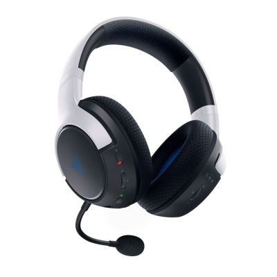 Kufje lojrash Razer Kaira HyperSpeed, wireless, për PlayStation, të bardha