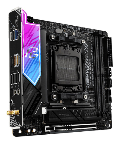 Pllakë amë ASRock Phantom Gaming B850I Lightning WiFi, AMD B850, Socket AM5, Mini ITX, e zezë