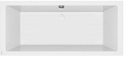 Vaskë drejtkëndore Cersanit Intro, 180x80 cm, akrilik, e bardhë