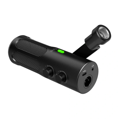 Mikrofon Fifine Tank3 RGB, dinamik, USB XLR, i zi