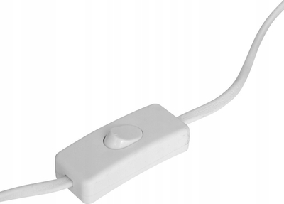 Lampë tavoline Atmosphera Teva, 30cm, çelik, e bardhë