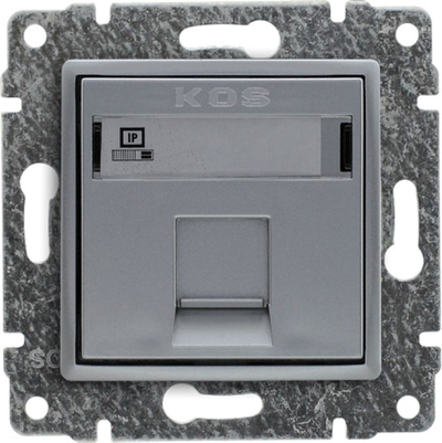 Prizë kompjuterike Vena KOS, RJ45, Cat.5e, gri alumini