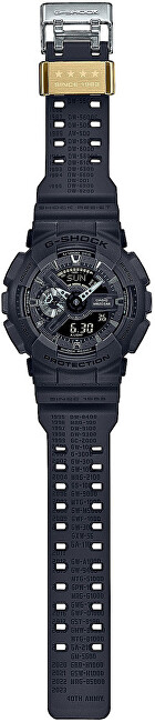 Orë dore për meshkuj Casio G-Shock GA-114RE-1AER 40th Anniversary REMASTER BLACK (411), e zezë