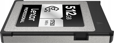 Kartë memorie Lexar Professional CFexpress Type B Silver Series, 512GB, 1750MB/s, argjendtë e zezë