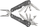 Mjet multifunksional Gerber Truss 31-003304, 17 funksione, çelik inoks, gri
