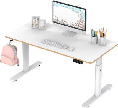 Tavolinë kompjutri për kalamoj Ultradesk Pulsar, elektrike me lartësi që rregullohet 55-81 cm, mban gjer 60 kg, e bardhë