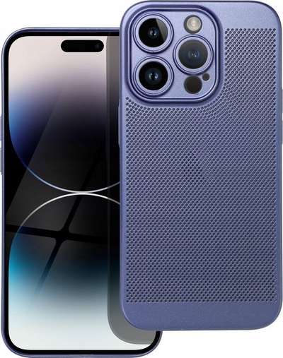 Kapak telefoni Breezy Back Case për Samsung Galaxy A14 4G 5G, plastikë, me vrima, blu