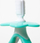 Set furçë edhe kafshues dhëmbësh BrushBaby Teether Brush, 0-18 mujsh, jeshile me të bardhë