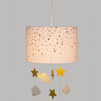 Llambë varëse Atmosphera White And Ochre Suspension, E27, material poliester dhe hekur, okër
