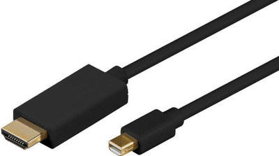 Kabllo video Microconnect MDPHDMI3B, Mini DisplayPort në HDMI, 3 m, e zezë