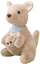 Lodër pelushi LEAN Toys kangur me bebe, 23cm, kafe