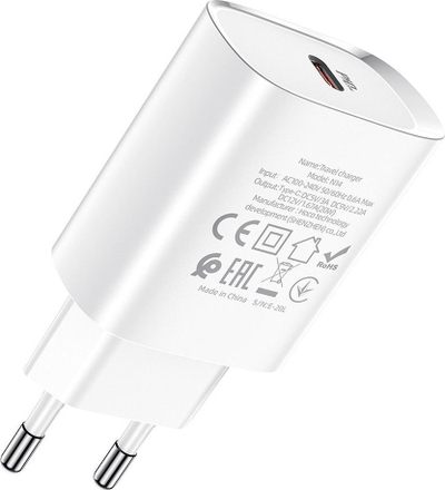 Karikues muri Partner Tele.com N14, 20W PD, 1x USB-C, i bardhë