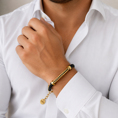 Karl Lagerfeld Bracelet – Black & Gold Edition