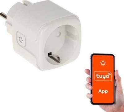 Prizë e mençur WiFi Genway ATLO P1 Tuya, matje konsumi energjie, Schuko, e bardhë