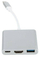 Adapter multimedia Platinet 3në1 46241, USB-C PD 100W, HDMI 4K, gri