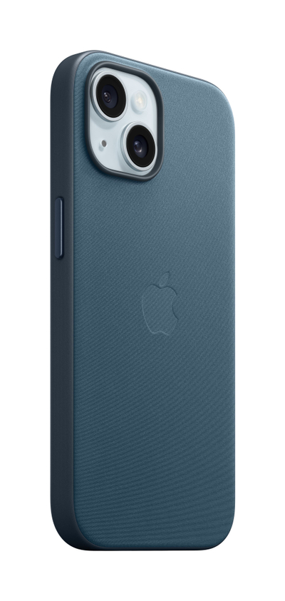 Маска Apple за iPhone 15 Pro FineWoven Case со MagSafe, Pacific Blue