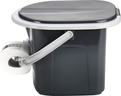 Kофа туристички тоалет BranQ, 15.5L, пластична, темно сива