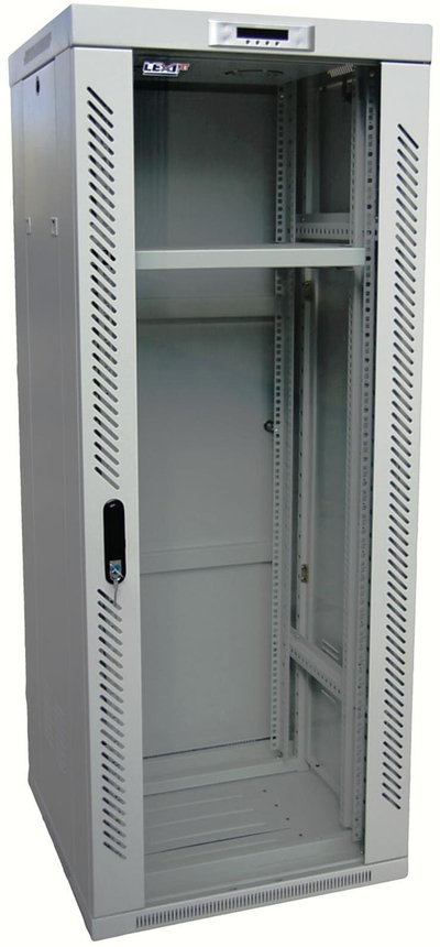 Kabinet rrjeti Lexi-NET 27U, 600x600, me ventilator dhe termostat, gri