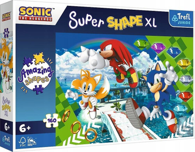 Puzzle TREFL Sonic Super Shape XL, 160 copa, për kalamaj 6+