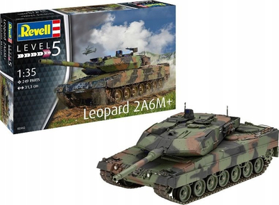 Model tanku Revell Leopard 2 A6M+, shkallë 1:35, set ndërtimi, shumëngjyrësh