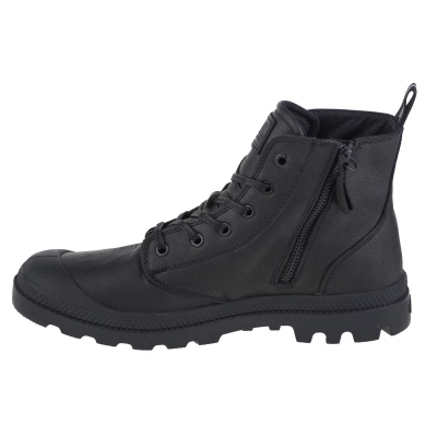 Këpucë urbane Palladium Pampa Zip Lth Ess M 76888-008-M, lëkurë natyrale, për burra, të zeza